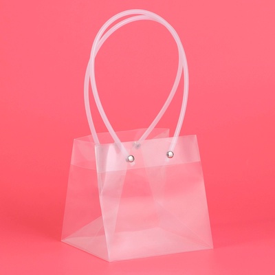 Пакет подарочный с квадратным дном, прозрачный, 13×13×13 см