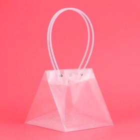 Пакет подарочный с квадратным дном, прозрачный ПП, 18×18×18 см