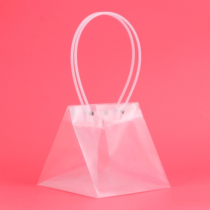 Пакет подарочный с квадратным дном, прозрачный ПП, 18×18×18 см - Фото 1