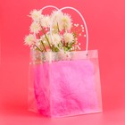 Пакет подарочный с квадратным дном, ПП прозрачный, 23×18×24 см - Фото 1