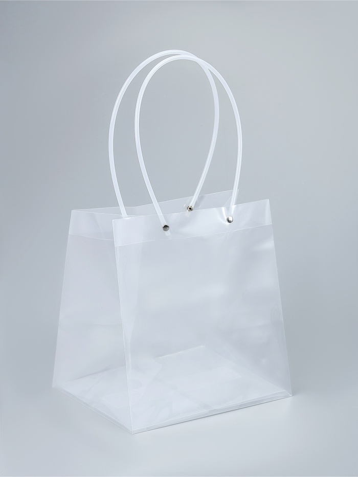 Пакет подарочный с квадратным дном, ПП прозрачный, 23×18×24 см - Фото 1