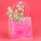 Пакет подарочный с квадратным дном, ПП прозрачный, 28×25×28 см - Фото 1