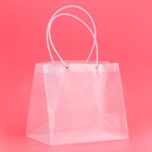 Пакет подарочный с квадратным дном, ПП прозрачный, 30×20×27 см - Фото 2