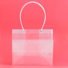 Пакет подарочный с квадратным дном, ПП прозрачный, 30×20×27 см - Фото 3