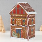 Шкатулка металл "Пряничный домик" 9х13х22 см - фото 25310100