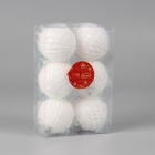 Ёлочные игрушки «Бенеце», шары новогодние, d=6 см, набор 6 шт., белый - Фото 2