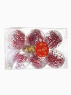 Ёлочные игрушки «Бринцзе», шары новогодние, d=6 см, набор 6 шт., красный/прозрачный - Фото 7