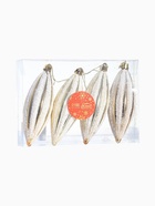 Ёлочные игрушки набор 4 шт. «Сосулька полосатая блестящая» 13.5×4.5 см, золотисто-белый - Фото 5