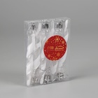 Ёлочные игрушки набор 6 шт. «Сосулька Космин» 11.5×1 см, прозрачно-белый - Фото 2