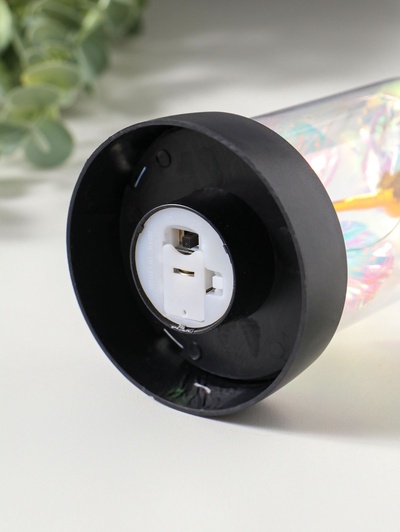 Фигурка световая колба RISALUX «Цветок», LED-ночник, 3×AG10, белый, 8.5×8.5×15.5 см