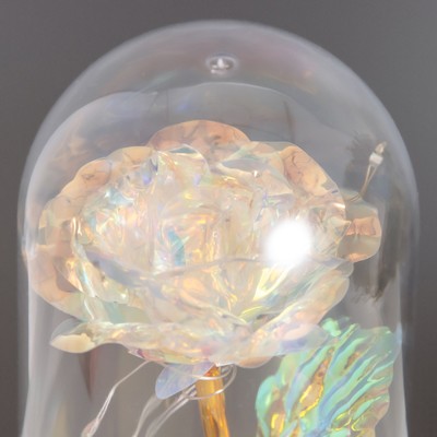 Фигурка световая колба RISALUX «Цветок», LED-ночник, 3×AG10, белый, 8.5×8.5×15.5 см