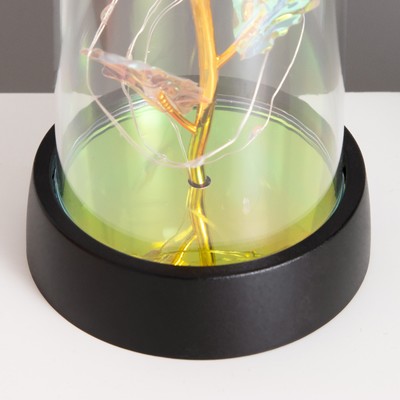 Фигурка световая колба RISALUX «Цветок», LED-ночник, 3×AG10, белый, 8.5×8.5×15.5 см