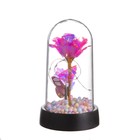 Ночник «Цветок с бабочкой» LED 3хAG10 красный 8,5х8,5х15,5см - Фото 6