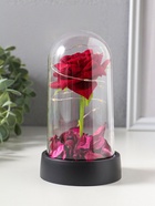 Фигурка светящаяся колба RISALUX «Красная роза», LED-ночник, 3×AG10, 8.5×8.5×15.5 см - Фото 11