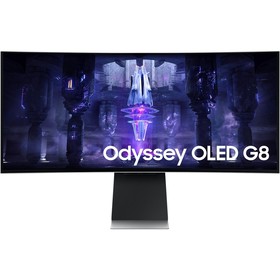 Монитор Samsung 34" Odyssey OLED G8 S34BG850SI серебристый OLED LED 21:9 M/M полуматовая HA   106692