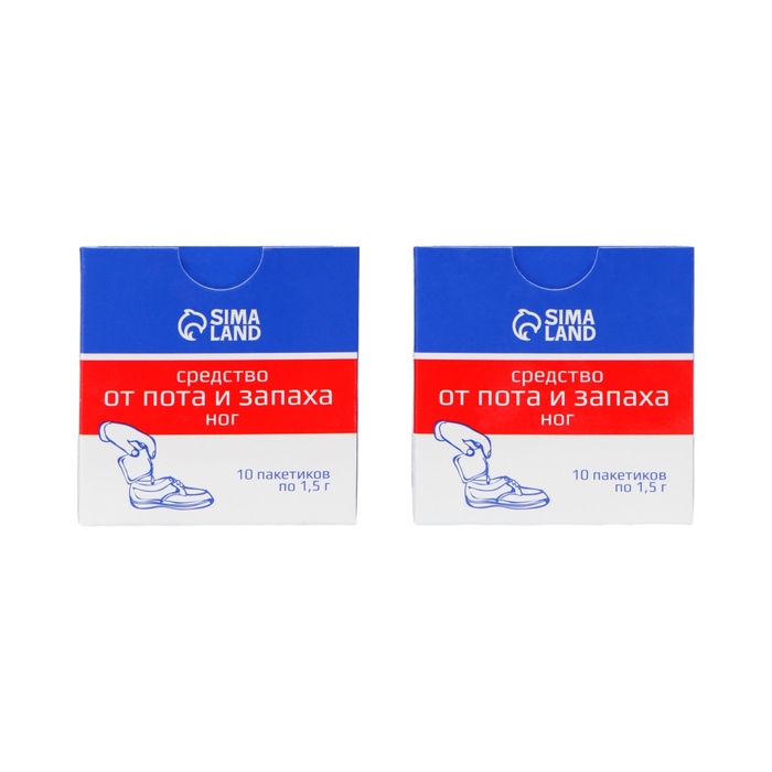 Средство от пота и запаха ног Vitamuno, 10 пакетиков по 1.5 г, 2 набора - Фото 1