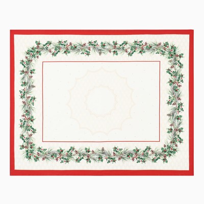 Набор новогодний «Этель» Christmas wreath: скатерть 150×110 см ±3 см с ВГМО, салфетка 40×40 см-4 шт., 100% хлопок
