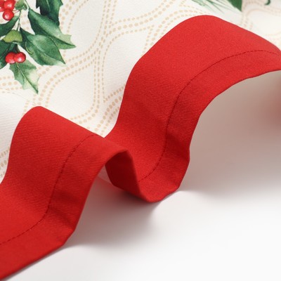 Набор новогодний «Этель» Christmas wreath: скатерть 150×110 см ±3 см с ВГМО, салфетка 40×40 см-4 шт., 100% хлопок