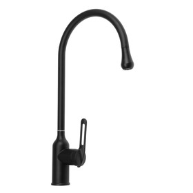УЦЕНКА Смеситель для кухни ZEIN Z3743, «капелька», однорычажный, высота излива 26 см, черный 10718878