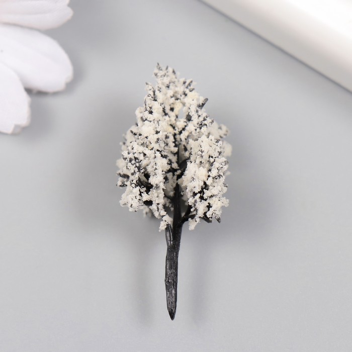 Искусственное растение для творчества пластик "Снежное дерево" 4 см - Фото 1