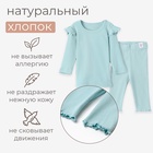 Комплект (лонгслив и брюки) для девочки MINAKU, цвет ментол, рост 68-74 см 10472748 - фото 12798992
