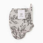 Набор кухонный «Этель» Black flowers: варежка-прихватка, прихватка, 100% хлопок, саржа 190 г/м² - Фото 5