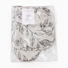 Набор кухонный «Этель» Black flowers: варежка-прихватка, прихватка, 100% хлопок, саржа 190 г/м² - Фото 6