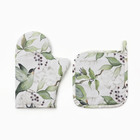 Набор кухонный «Этель. Готовь с душой»: варежка-прихватка, прихватка, 100% хлопок, репс 220 г/м² - Фото 2