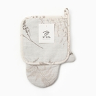 Кухонный набор «Этель» Flower herbarium: варежка 20×27 см, прихватка 19×19 см, 100% хлопок, 250 г/м² - Фото 5