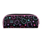 Пенал мягкий, 1 отделение, 80 х 210 х 40 мм, объемный, Hatber, "Мой мишка", чёрный/розовый Npk_65227 - фото 25340206