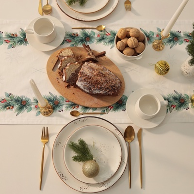Дорожка новогодняя на стол «Этель» New Years treat 40×149 см, 100% хлопок, саржа 190 г/м²