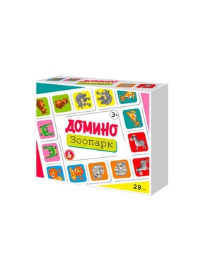 Домино «Зоопарк», 28 фишек, 3+ (комплект 3 шт)
