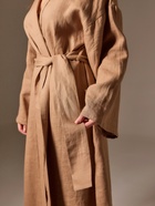 Халат домашний женский SL Linen Home, размер S, кофейный - фото 33452886