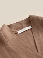 Халат домашний женский SL Linen Home, размер L, кофейный - Фото 11