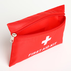 Косметичка-аптечка на молнии, маленькая, плоская, с рисунком, красная - Фото 2