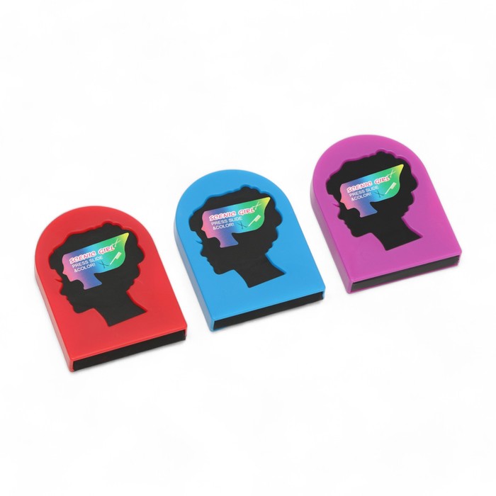 Мелок для волос с зажимом, набор 3 цвета - Фото 1