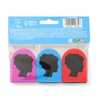 Мелок для волос с зажимом, набор 3 цвета - Фото 6