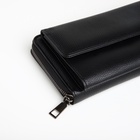 Портмоне-клатч мужской на молнии TEXTURA, чёрное - Фото 3