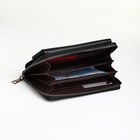 Портмоне-клатч мужской на молнии TEXTURA, чёрное - Фото 2