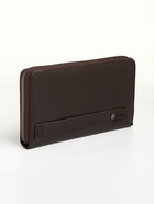 Портмоне-клатч мужской на молнии TEXTURA, коричневое - Фото 5