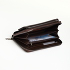 Портмоне-клатч мужской на молнии TEXTURA, коричневое - Фото 2