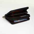 Портмоне-клатч мужской TEXTURA, с ручкой, чёрное - Фото 2