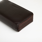 Портмоне-клатч мужской на молнии TEXTURA, два отделения, с ручкой, коричневое - Фото 3