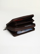 Портмоне-клатч мужской на молнии TEXTURA, два отделения, с ручкой, коричневое - Фото 2