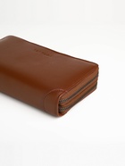 Портмоне-клатч мужской TEXTURA, с ручкой на задней стенке, коричневое - Фото 3