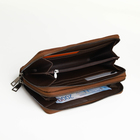 Портмоне-клатч мужской TEXTURA, с ручкой на задней стенке, коричневое - Фото 2