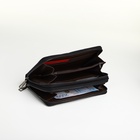 Портмоне-клатч мужской TEXTURA, 2 отделения, на молнии, чёрное - Фото 2