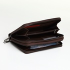 Портмоне-клатч мужской TEXTURA, два отделения, коричневое - Фото 2