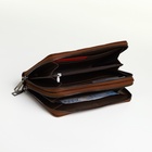 Портмоне-клатч мужской на молнии TEXTURA, два отделения, коричневое - Фото 2