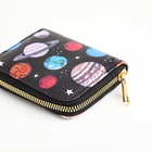 Кошелёк «Планеты», маленький, на молнии, чёрный - фото 65429225